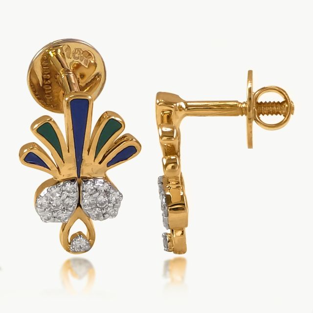 Peacock's Crest Designer Earrings